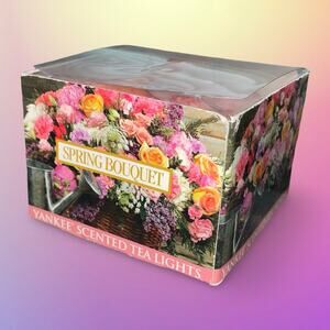 Vintage Yankee Candle Spring Bouquet Scented Tea Lights Box Lot Retired 11 Pack